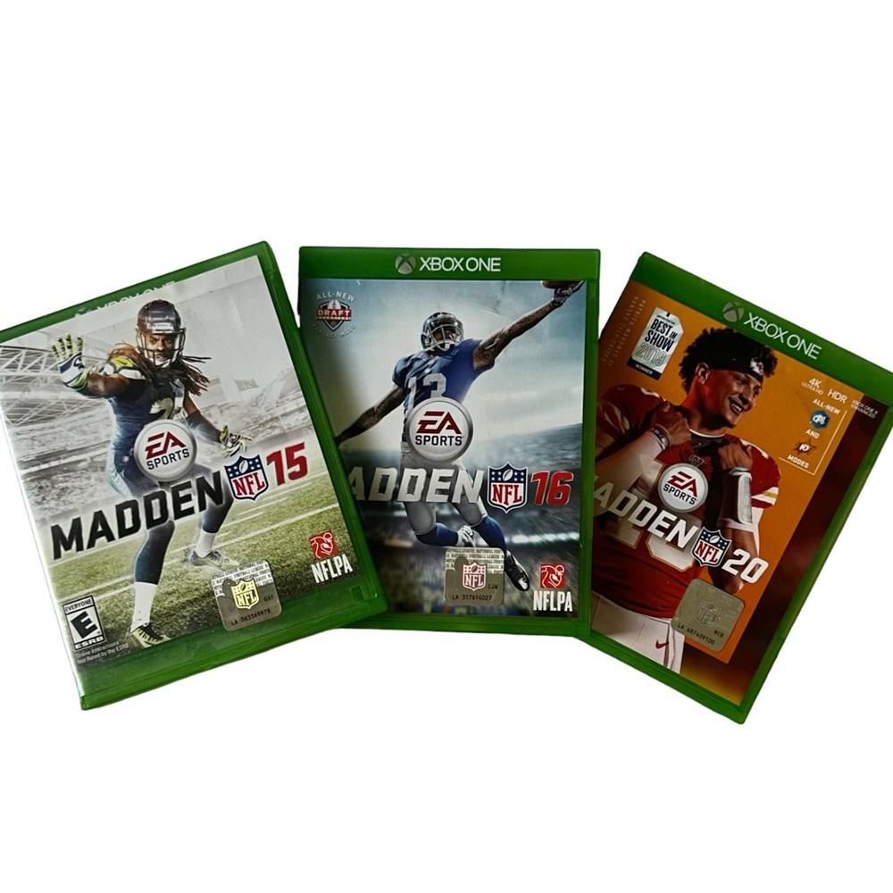 Xbox One Madden NFL Bundle of 3 Video Games: Madden 15 16 and 20